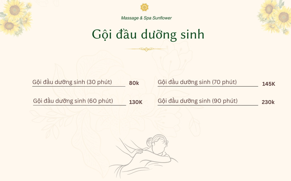 Giá gội đầu dưỡng sinh tại Tân Phú