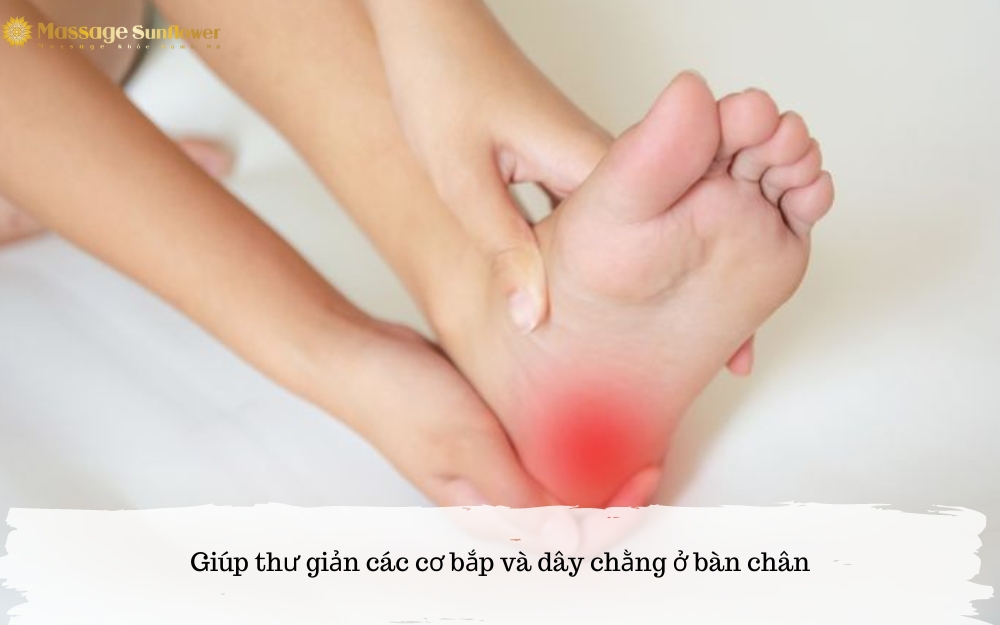 Giúp thư giãn các cơ bắp và dây chằng ở bàn chân