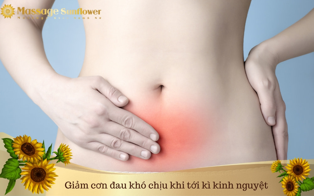 massage bụng giảm các cơn đau do kì kinh nguyệt