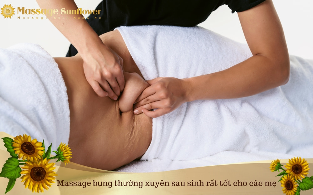 Massage giảm mỡ bụng sau sinh rất an toàn