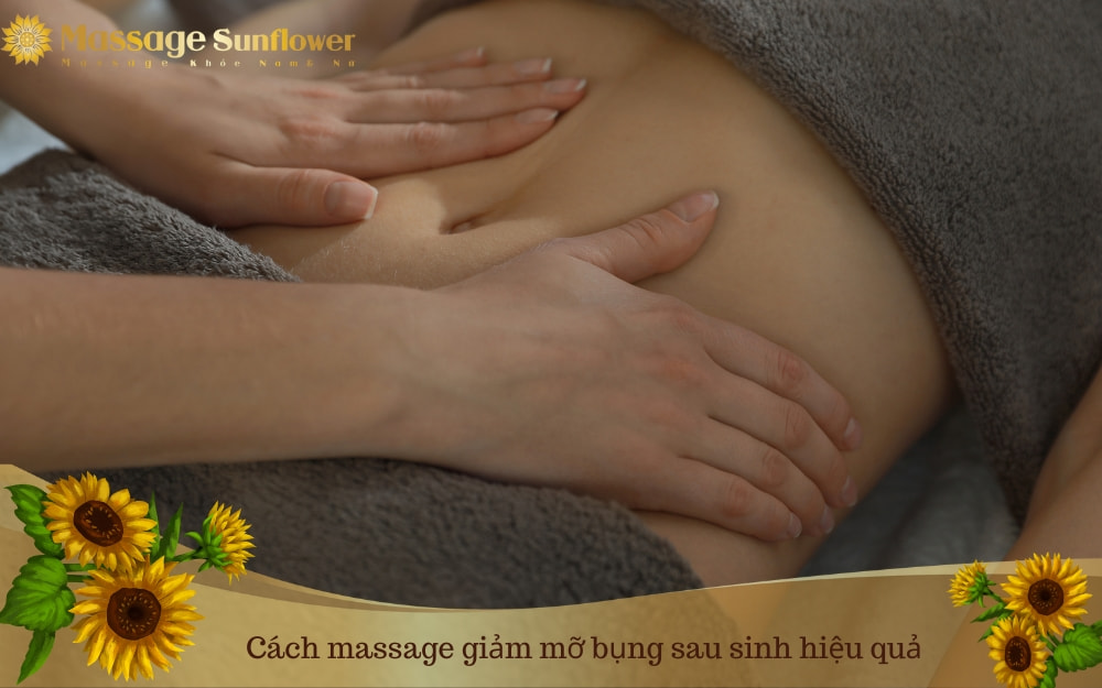 massage giúp giảm mỡ bụng sau sinh