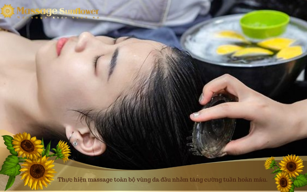 massage toàn bộ vùng da đầu