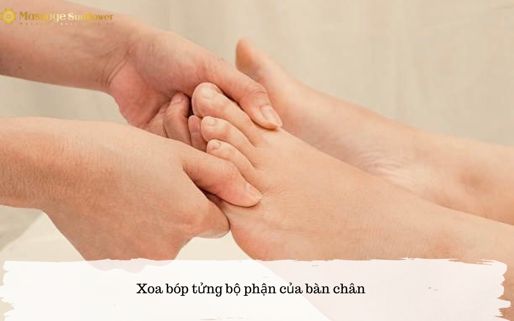 Xoa bóp từng bộ phận của bàn chân