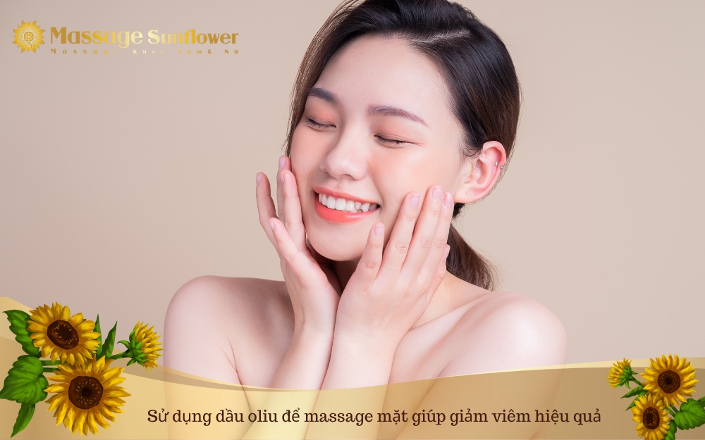 Su dung dau oliu de massage mat giup giam viem hieu qua