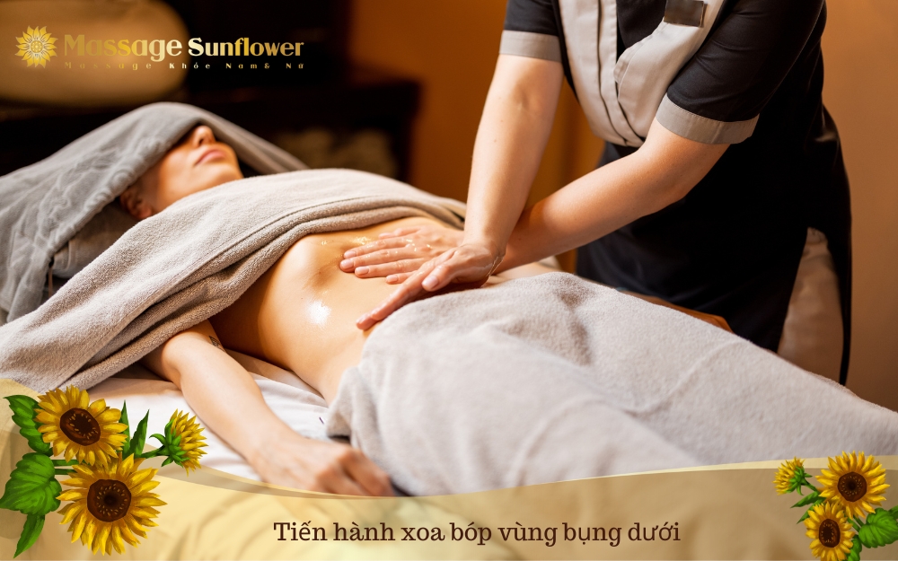 Tien hanh xoa bop vung bung duoi