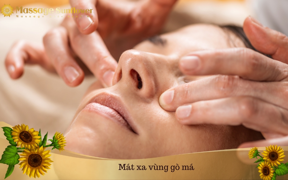 Mát xa vùng gò má