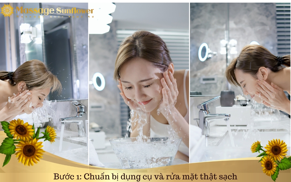 chuan bi dung cu va hay rua mat that sach