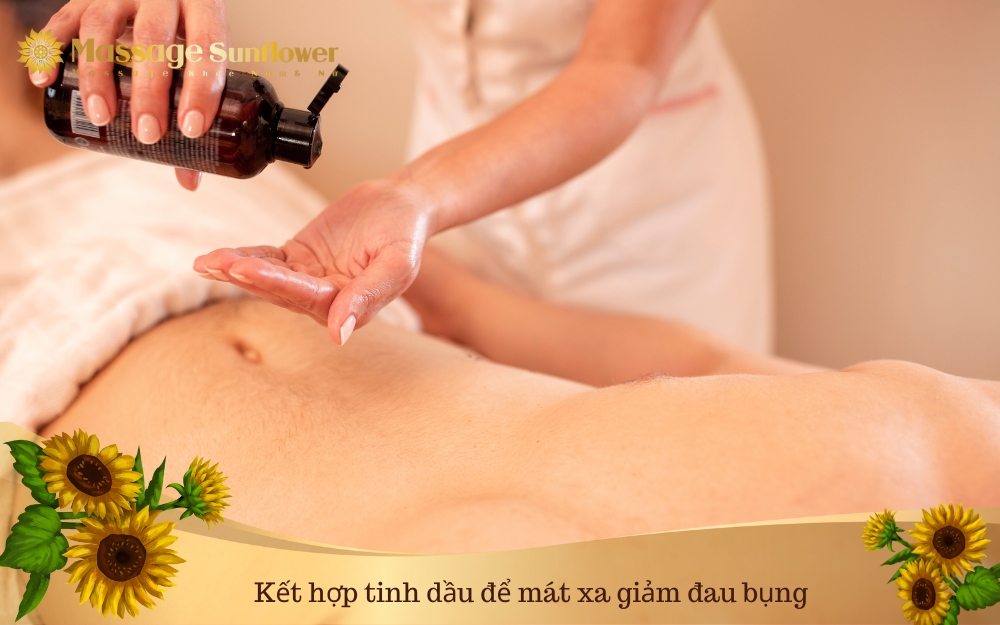 Phuong phap massage giup giam dau bung theo huong kim dong ho
